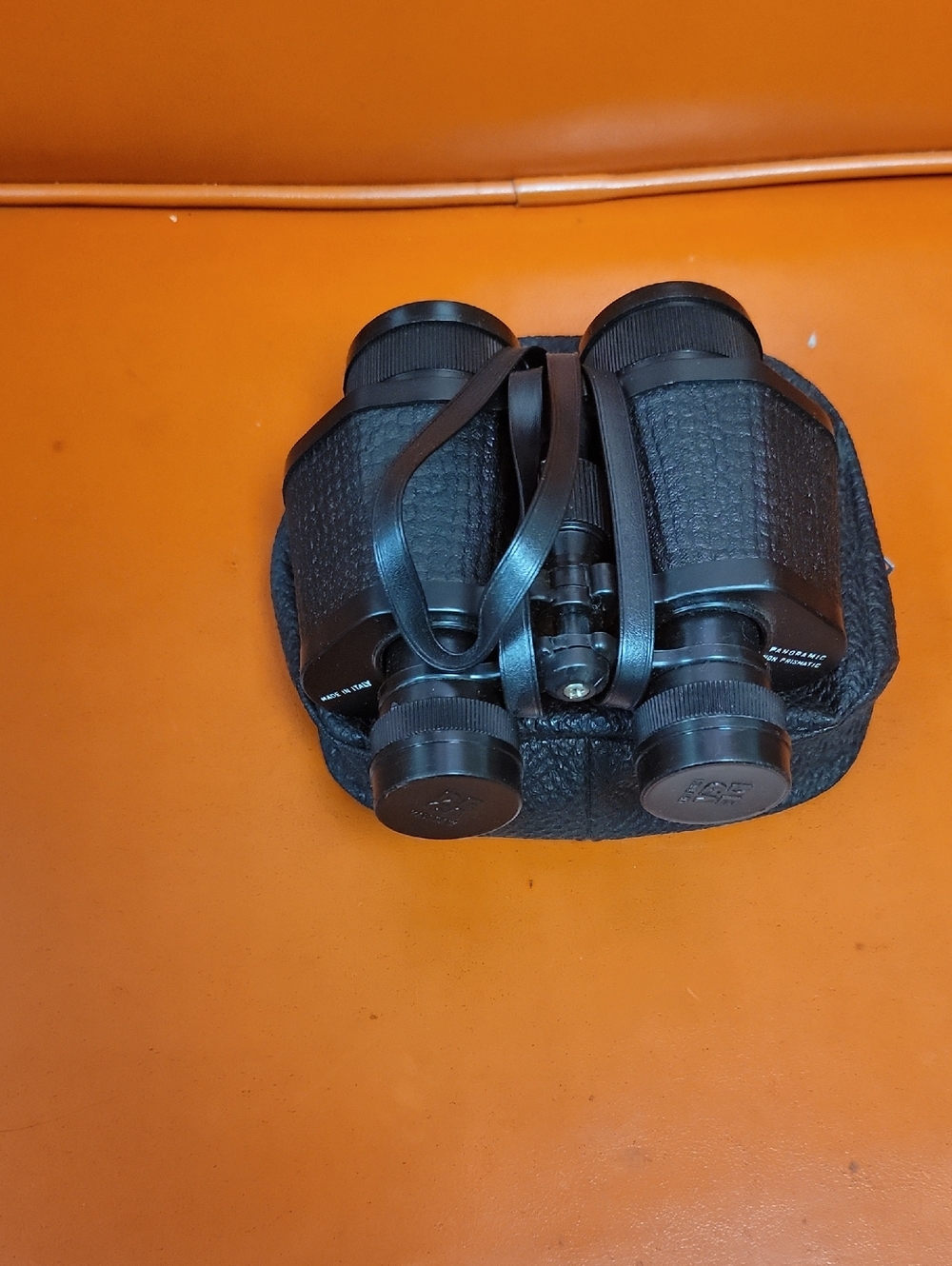 Black Compact Binoculars with Neck Strap - Lightweight Travel Optics